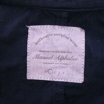 MANUAL ALPHABET マニュアルアルファベット 【WANDER COAT】通年 スプリング ワンダー コート Sz.1　メンズ ネイビー　I4T00211_1#O_画像5