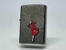 送料無料 ZIPPO[ジッポー]両面柄違い加工 WINDY Metal NB ウインディメタル ネオブラック_画像1