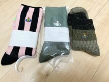 ヴィヴィアン ウエストウッド Vivienne Westwood 靴下 ソックス 3足 未使用_画像1