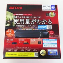 佐R7990◆バッファロー/BUFFALO『HDV-SAM4.0U3-BKA TV録画用 外付けHDD 4TB』24時間連続録画対応 使用量メーター付き 3.5インチ※現状渡し_画像1