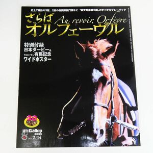 ゆR7996◆書籍【週刊Gallop(ギャロップ)臨時増刊『さらば オルフェーヴル』付録 日本ダービー&ラストラン有馬記念ワイド ポスター】競走馬