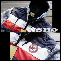 3332【M】新品*EU発 RIO 春秋冬 裏ボア 配色 暖かい ブルゾン パーカージャケット_画像3