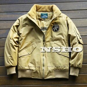 3321【M】完売 最高峰 CWU 45P ミリタリー メンズ 襟ボア 裏キルト 中綿フライトジャケット