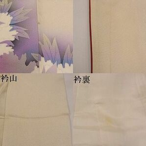 平和屋-こころ店◆訪問着 草花文 暈し染め 着丈161.5cm 裄丈64cm 正絹 逸品 mop1359の画像8