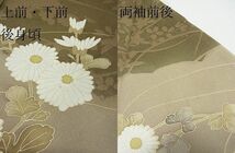 平和屋2■訪問着　刺繍　雲取り菊文　暈し染め　金彩　逸品　ox4881_画像10