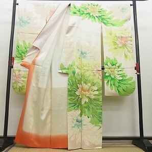 平和屋野田店■豪華振袖 駒刺繍 乱菊 金彩 逸品 n-by4201の画像2