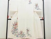 平和屋野田店■訪問着　鴛鴦籬流水杜若花文　逸品　n-gh4767_画像1