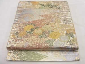 平和屋野田店■六通柄袋帯　時絵春秋　金銀糸　逸品　n-te0540