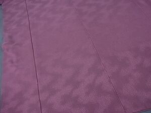 平和屋野田店■上質な色無地　山道地紋　似せ紫色　逸品　n-yc4879