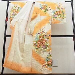 平和屋野田店■訪問着 駒刺繍 花車文 暈し染め 金彩 やまと誂製 逸品 n-fw4765の画像3