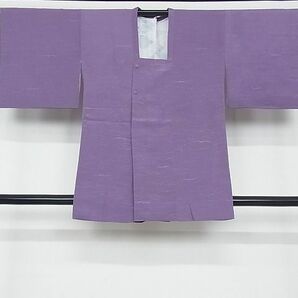 平和屋-こころ店■道行コート 芝地紋 色無地 浅紫色 正絹 逸品 1B-wt1099の画像1