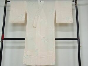 平和屋-こころ店■長襦袢　無双仕立て　手描き　草花文　正絹　逸品　A-cs6831