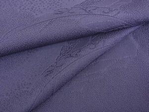 平和屋2■上質な長襦袢　無双仕立て　雲取り雪芝地紋　色無地　濃い紫苑色　逸品　未使用　wb9258