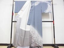 平和屋-こころ店■訪問着　手描き　絞り　辻が花　暈し染め　金彩　着丈169.5cm　裄丈68.5cm　正絹　逸品　A-ta7589_画像2