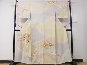 平和屋1■極上　創業460年・千總　訪問着　駒刺繍　菱吉祥花文　暈し染め　金彩　高島屋扱い　逸品　3s30262