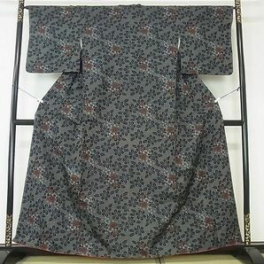 平和屋2■上質な紬 舞花文 逸品 jm2829の画像2