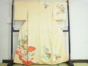 平和屋2■訪問着　駒刺繍　枝菊　暈し染め　金彩　逸品　sf3334