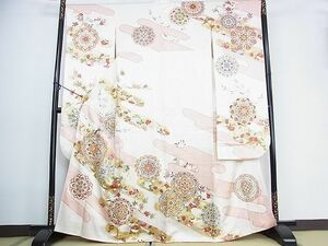 平和屋2■豪華振袖　駒刺繍　正倉院霞花文　金彩　逸品　wb9582