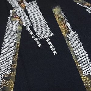 平和屋-こころ店■訪問着 絞り 刺繍 短冊花文 金彩 着丈160cm 裄丈63cm 正絹 逸品 B-oa7806の画像4