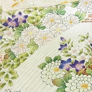 平和屋2■豪華振袖 駒刺繍 雲取り草花文 逸品 sf3370の画像5