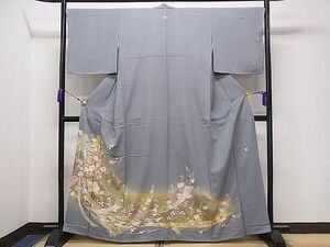 平和屋1■豪華色留袖　作家物　駒刺繍　束ね熨斗花文　暈し染め　金彩　逸品　未使用　dy7704