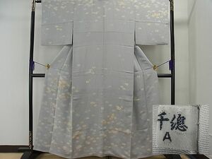 平和屋1■創業460年・千總　訪問着　刺繍　舞花文　金彩　逸品　1yc2534