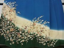 平和屋-こころ店◆訪問着　枝花文　暈し染め　金彩　着丈156cm　裄丈66cm　正絹　逸品　mop470_画像4