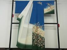 平和屋-こころ店◆訪問着　枝花文　暈し染め　金彩　着丈156cm　裄丈66cm　正絹　逸品　mop470_画像3