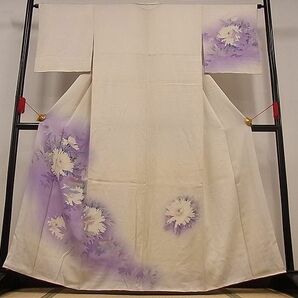 平和屋-こころ店◆訪問着 草花文 暈し染め 着丈161.5cm 裄丈64cm 正絹 逸品 mop1359の画像2