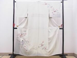 平和屋野田店■訪問着　友禅　作家物　童子　枝花文　暈し染め　逸品　n-qt0758