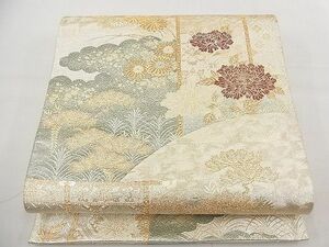 平和屋野田店■九百佐賀錦　六通柄袋帯　蒔絵　金銀糸　逸品　n-me0629