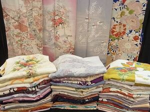 平和屋-こころ店■1円 訪問着 まとめて 50点 鴛鴦 人物 風景 花柄 駒刺繍 金彩 など 着用可能多数 未使用品あり 全て正絹 ppp514