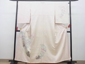 平和屋野田店■訪問着　孔雀　暈し染め　銀彩　逸品　n-yc5069