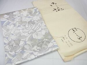 平和屋1□極上　銀座きしや　太鼓柄袋帯　総刺繍　花尽くし　たとう紙付き　逸品　未使用3s4150