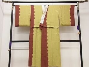 平和屋1■上質な長襦袢　無双仕立て　絞り　鈴地紋　半衿刺繍　逸品　ng3683