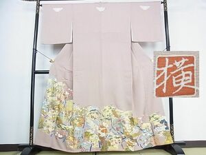 平和屋2■染匠　久保耕　色留袖　誰が袖吉祥花文　金彩　逸品　未使用　1wb0050