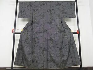 平和屋-こころ店■本場大島紬　7マルキ　風景文　着丈152cm　裄丈65.5cm　正絹　逸品　1B-wt1503