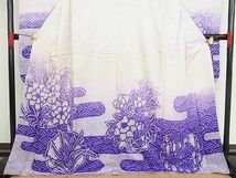 平和屋-こころ店■豪華振袖　総絞り　草花文　暈し染め　着丈168.5cm　裄丈64cm　正絹　逸品　1B-np1601_画像3