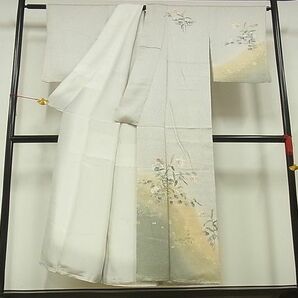 平和屋-こころ店■訪問着 草花文 着丈147.5cm 裄丈64cm 正絹 逸品 B-zg8401の画像2