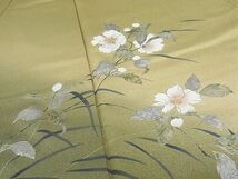 平和屋-こころ店■訪問着　枝花文　暈し染め　金銀彩　着丈150cm　裄丈68.5cm　正絹　逸品　A-cs7004_画像5