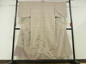 平和屋-こころ店■訪問着　総絞り　刺繍　松　着丈150cm　裄丈64cm　正絹　逸品　未使用　B-zg8313