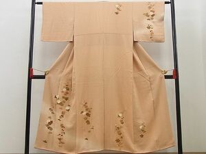 平和屋野田店■訪問着　菊　暈し染め　金彩　逸品　n-cw0867