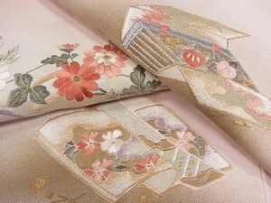 平和屋1■訪問着　刺繍　冊子吉祥花文　暈し染め　金彩　逸品　ze7596