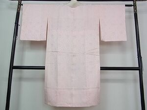 平和屋2■長襦袢　無双仕立て　紗綾型花地紋　半衿刺繍　洗える着物　ud3475