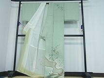 平和屋川間店■訪問着　駒刺繍　絞り　流水草花文　暈し染め　逸品　hy5349_画像2