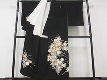 平和屋川間店■豪華黒留袖　枝菊文　金彩　逸品　ab3032_画像2