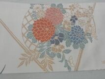 平和屋川間店■九寸名古屋帯　花籠文　金糸　逸品　ga1776_画像6