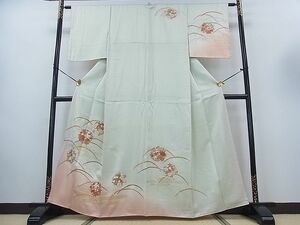 平和屋川間店■訪問着　刺繍　エ霞草花丸文　暈し染め　金彩　逸品　du0584