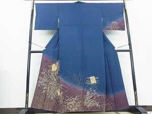 平和屋川間店■訪問着　刺繍　萩　藤　色紙重ね　暈し染め　金糸　金彩　逸品　cf3280