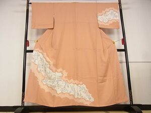 平和屋川間店■訪問着　手描き　絞り　辻が花　着丈154cm　裄丈65.5cm　正絹　逸品　未使用　A-wj3671